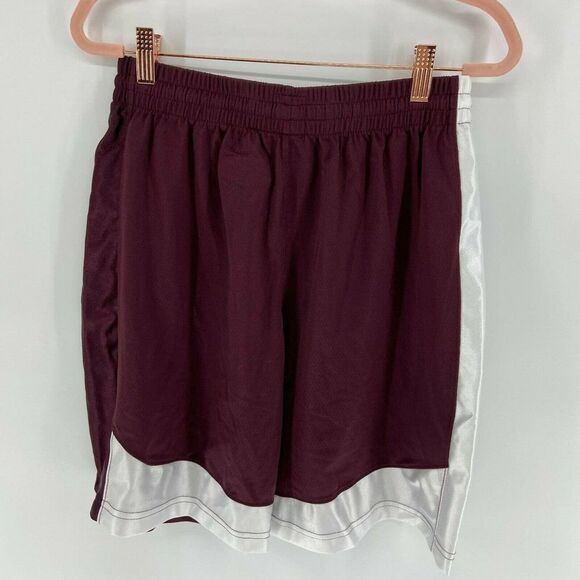 Champion Lacrosse Maroon White Drawstring Elastic Waist Shorts NWOT - Picture 4 of 5
